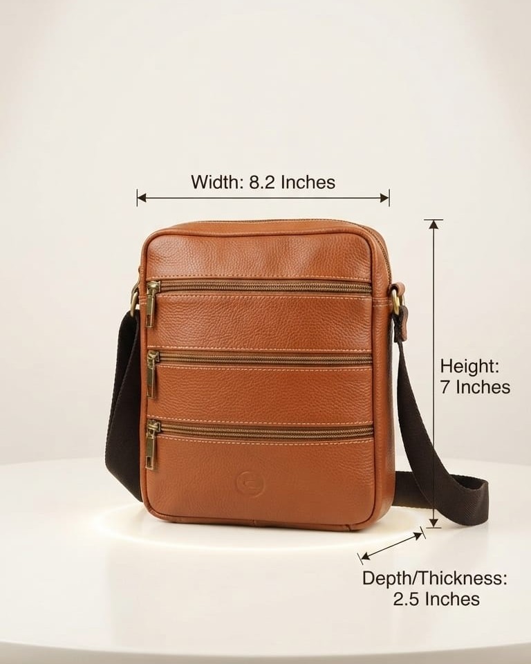Eliance Pure Leather Travel Document Kit Organizer in Tan | High-End Travel Pouch & Executive Organizer