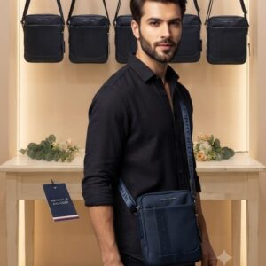 TM Pure Canvas Travel Document Kit Organizer in Navy Blue | High-End Multi-Purpose Travel Pouch & Executive Organizer