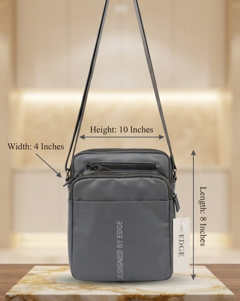 Edge Waterproof Side kit for men Travel Document Kit Organizer in Gray | High-End Unisex Travel Pouch & Document Storage Bag
