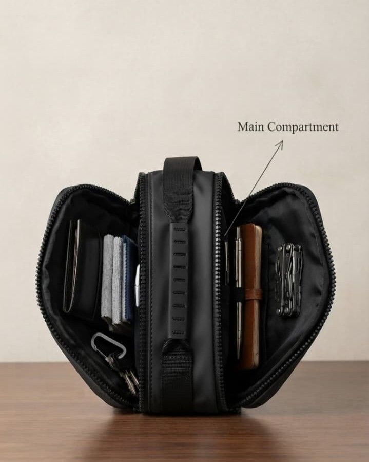 Edge Waterproof Travel Document Kit Organizer in Black | High-End Unisex Travel Pouch & Document Storage Bag