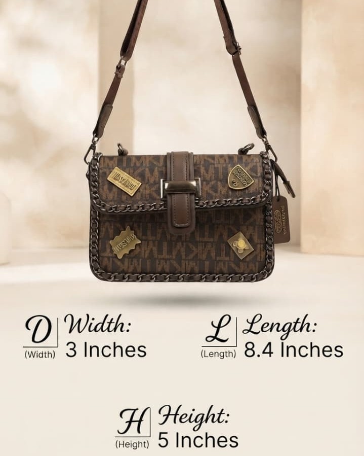 Imported Premium PU Leather Sling Bag in Brown, Beige & Black | High-End Stylish Crossbody Purse for Girls & Women
