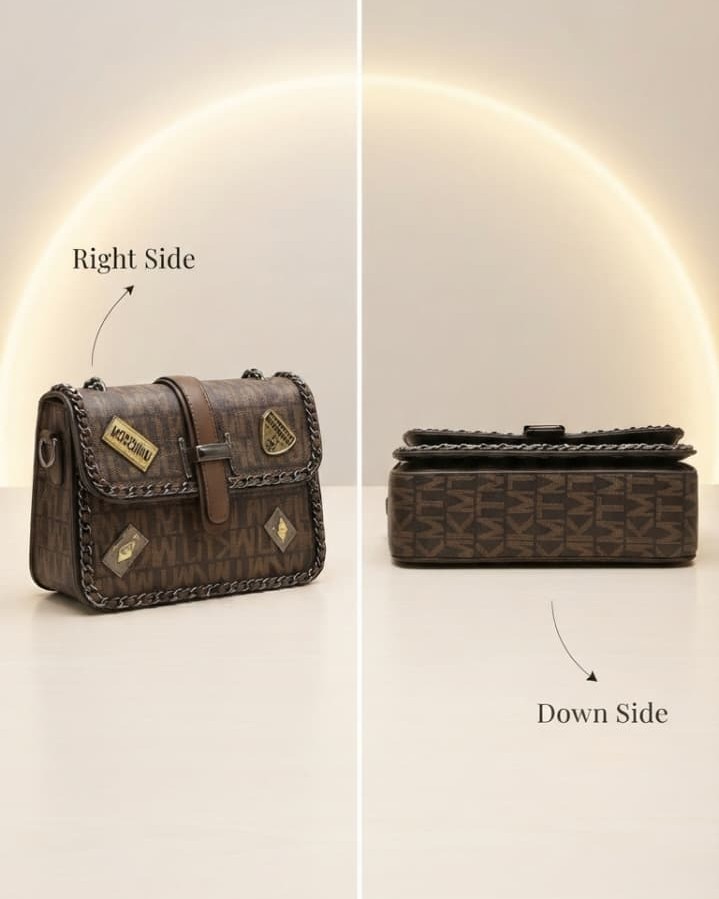 Imported Premium PU Leather Sling Bag in Brown, Beige & Black | High-End Stylish Crossbody Purse for Girls & Women