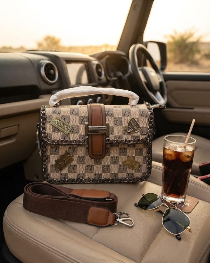Imported Premium PU Leather Sling Bag in Brown, Beige & Black | High-End Stylish Crossbody Purse for Girls & Women