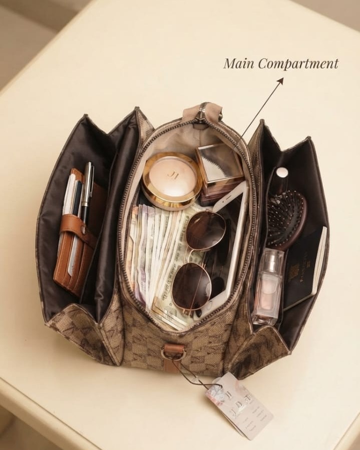 Imported Premium PU Leather Sling Bag in Brown, Beige & Black | High-End Stylish Crossbody Purse for Girls & Women