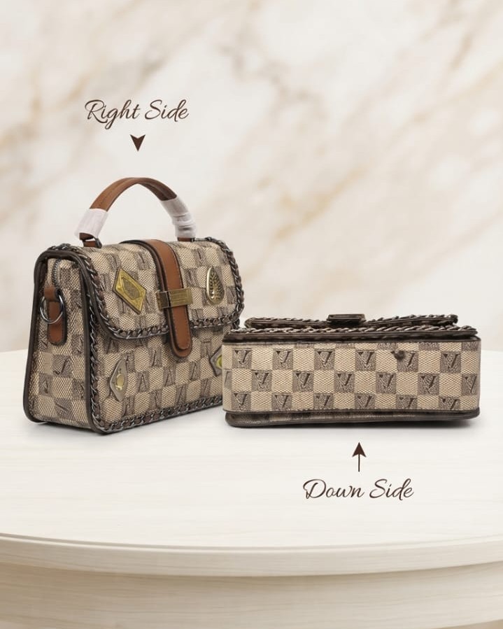 Imported Premium PU Leather Sling Bag in Brown, Beige & Black | High-End Stylish Crossbody Purse for Girls & Women