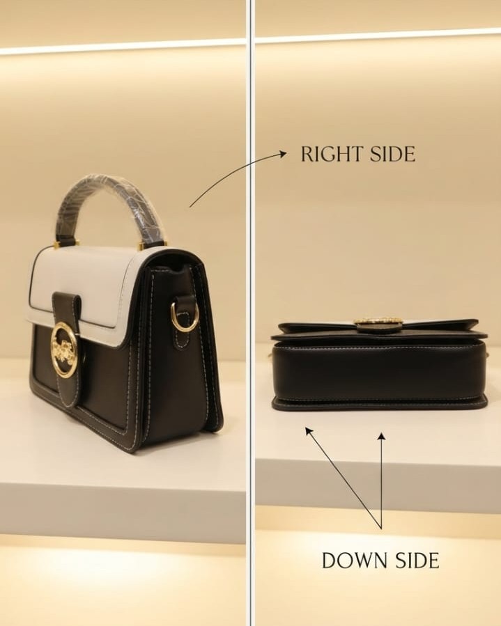 Imported Premium PU Leather Sling Bag in Green, Pink & Black | High-End Stylish Crossbody Purse for Girls & Women