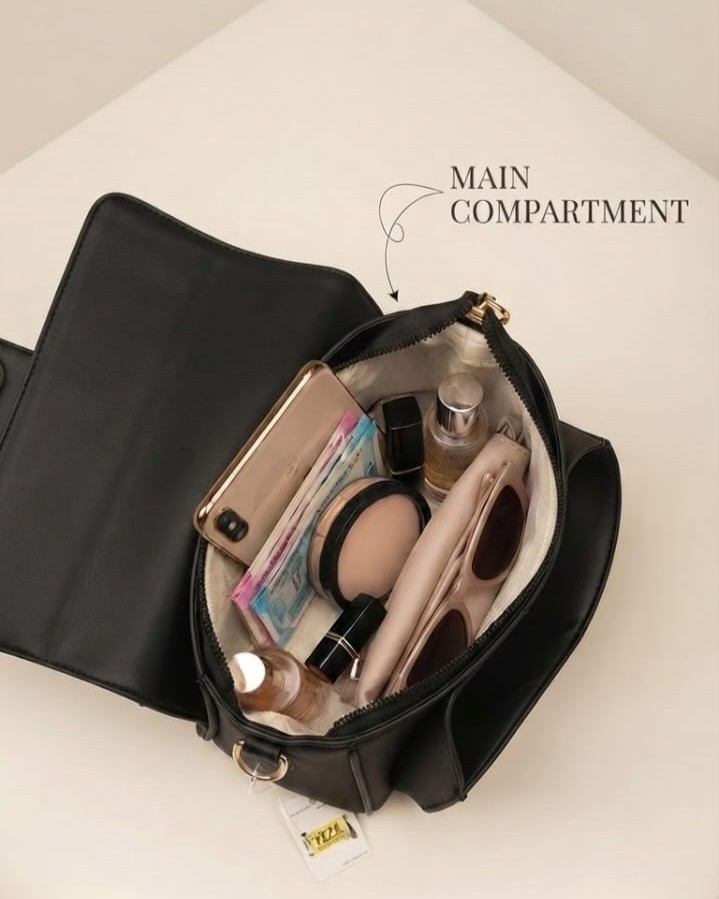 Imported Premium PU Leather Sling Bag in Green, Pink & Black | High-End Stylish Crossbody Purse for Girls & Women