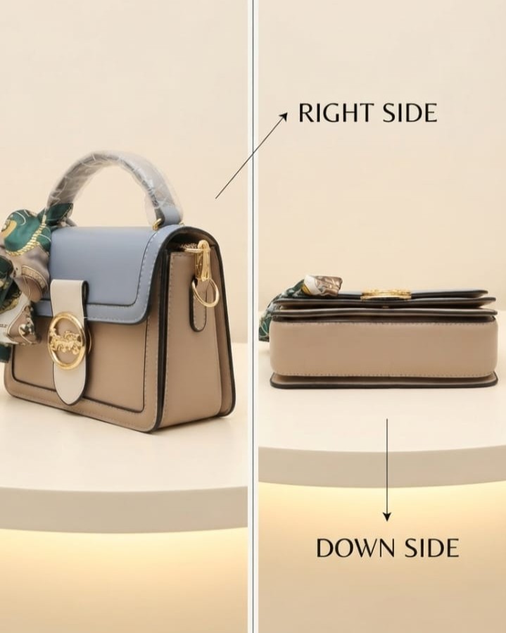 Imported Premium PU Leather Sling Bag in Green, Pink & Black | High-End Stylish Crossbody Purse for Girls & Women