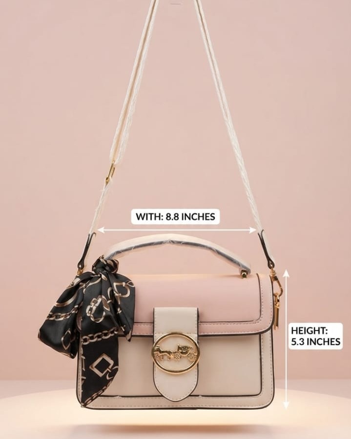Imported Premium PU Leather Sling Bag in Green, Pink & Black | High-End Stylish Crossbody Purse for Girls & Women
