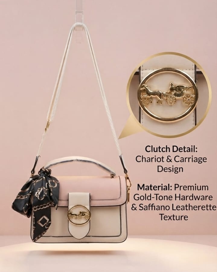 Imported Premium PU Leather Sling Bag in Green, Pink & Black | High-End Stylish Crossbody Purse for Girls & Women