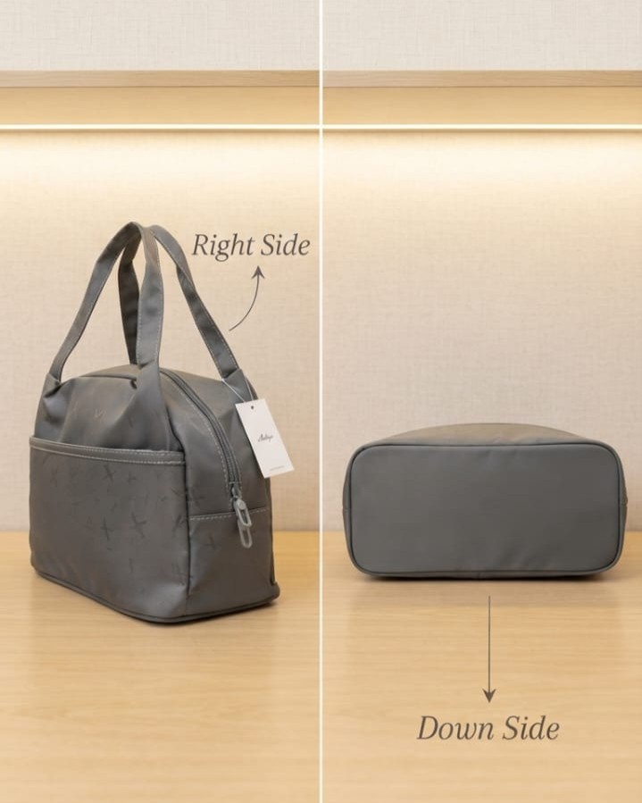 Premium Waterproof Women Tiffin Bag | Stylish Lunch Carry Bag with Front Pocket | 1 Compartment + inside Pocket | Multi-Color Daily Use Tiffin Bag