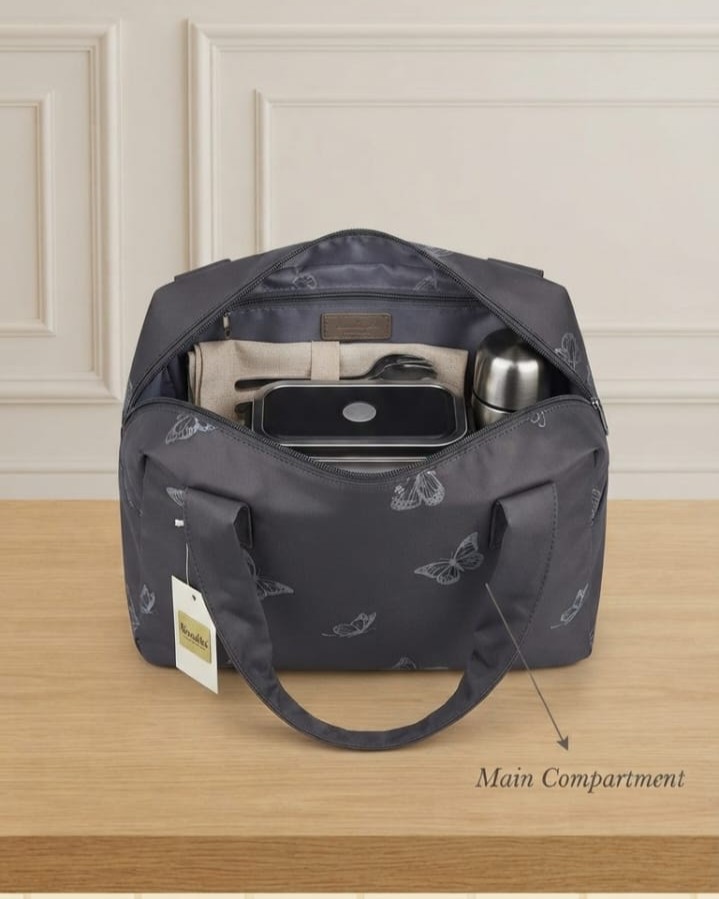 Premium Waterproof Women Tiffin Bag | Stylish Lunch Carry Bag with Front Pocket | 1 Compartment + inside Pocket | Multi-Color Daily Use Tiffin Bag