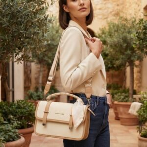 Imported Premium PU Leather Sling Bag in Green & Camel | High-End Stylish Crossbody Purse for Girls & Women