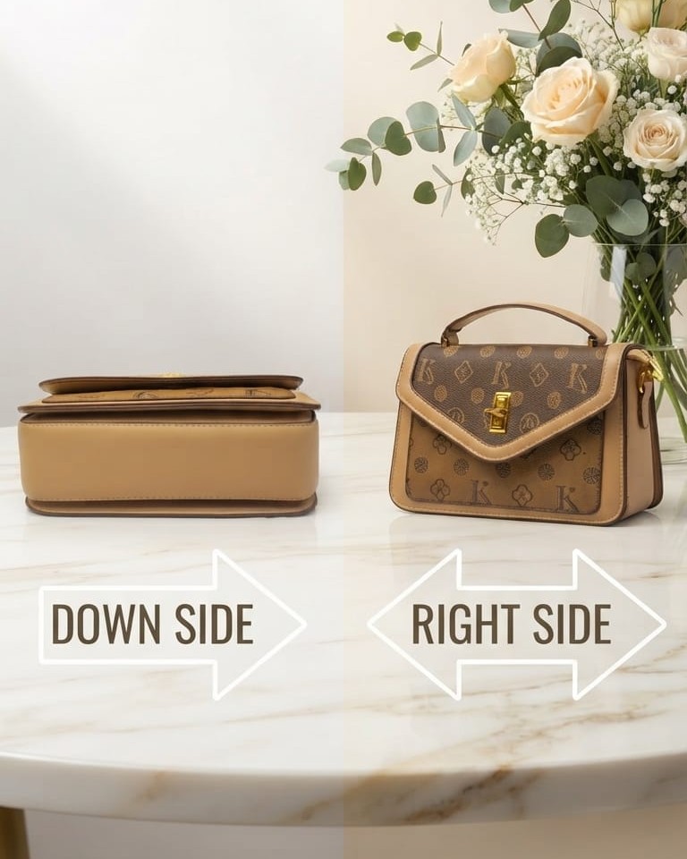 Imported Premium PU Leather Sling Bag in Coffee, Brown & Camel | High-End Stylish Crossbody Purse for Girls & Women