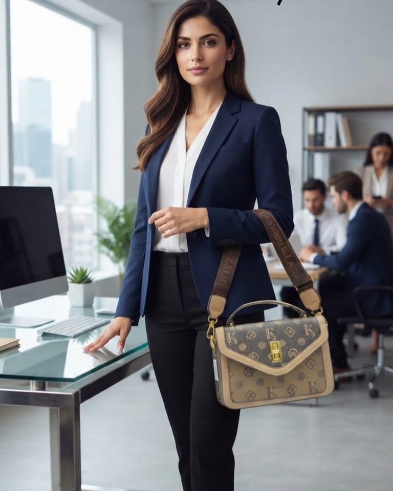 Imported Premium PU Leather Sling Bag in Coffee, Brown & Camel | High-End Stylish Crossbody Purse for Girls & Women