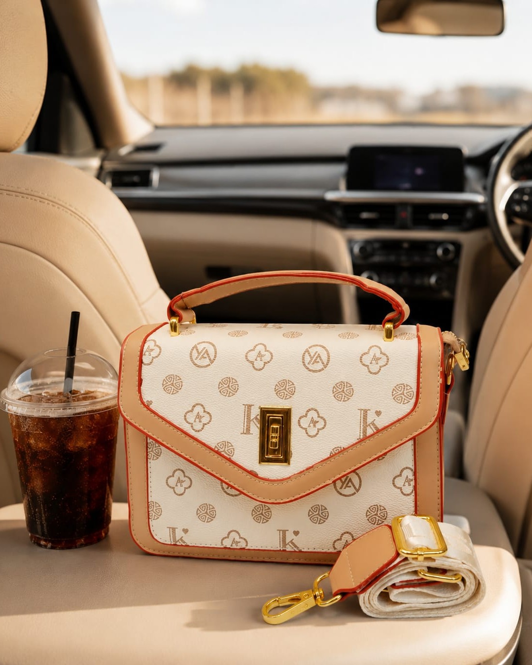 Imported Premium PU Leather Sling Bag in Coffee, Brown & Camel | High-End Stylish Crossbody Purse for Girls & Women