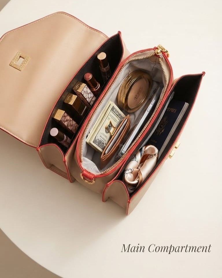 Imported Premium PU Leather Sling Bag in Coffee, Brown & Camel | High-End Stylish Crossbody Purse for Girls & Women