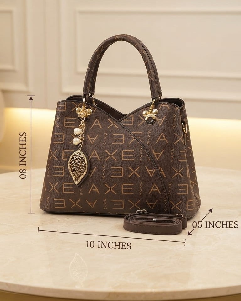 Imported Premium PU Leather Printed Handbag with Long Shoulder Strap in 5 Printed Designs | High-End Stylish Purse for Women