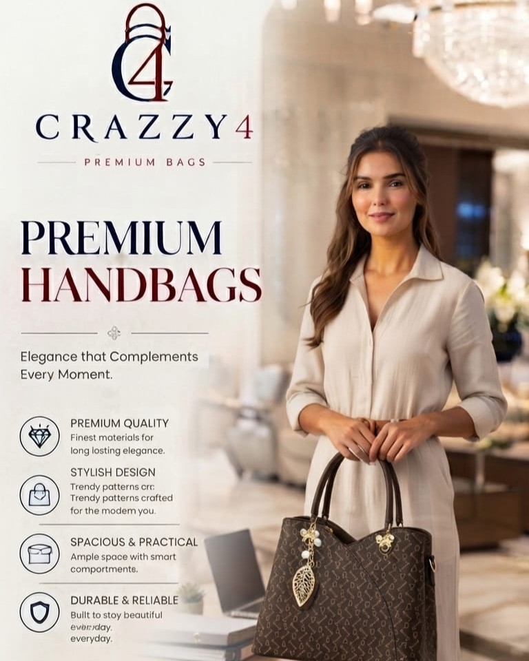 Imported Premium PU Leather Printed Handbag with Long Shoulder Strap in 5 Printed Designs | High-End Stylish Purse for Women