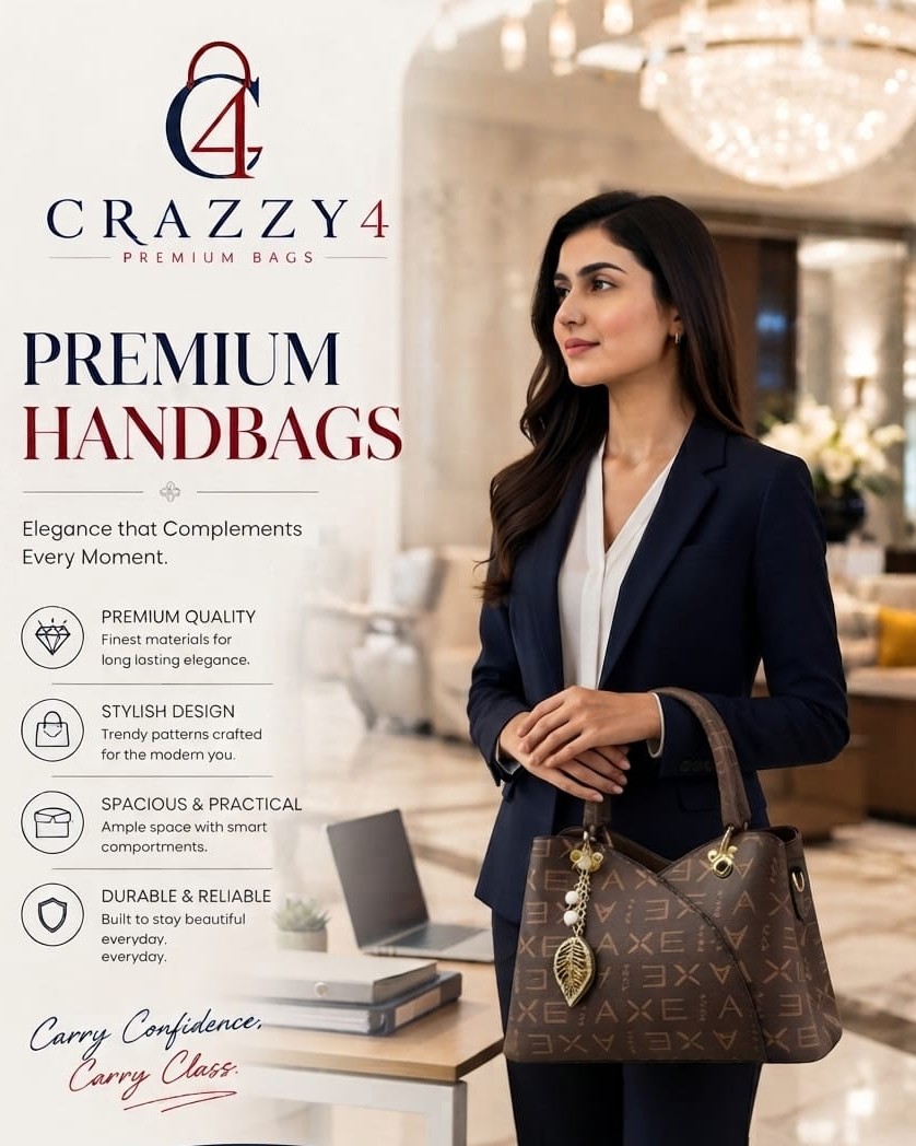 Imported Premium PU Leather Printed Handbag with Long Shoulder Strap in 5 Printed Designs | High-End Stylish Purse for Women