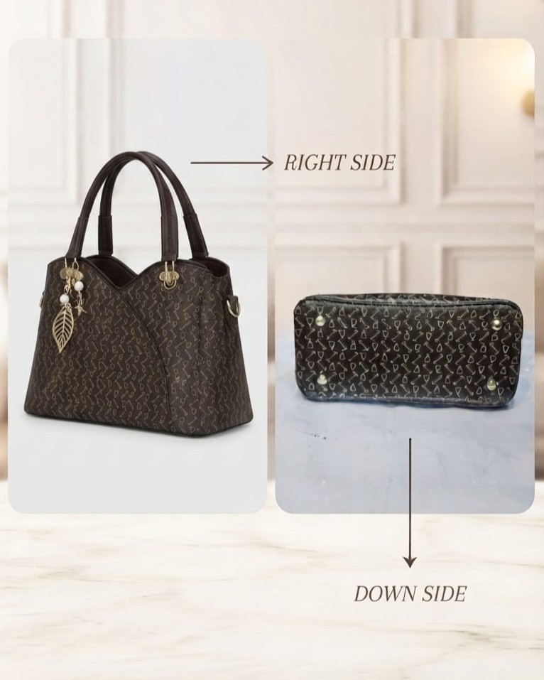 Imported Premium PU Leather Printed Handbag with Long Shoulder Strap in 5 Printed Designs | High-End Stylish Purse for Women