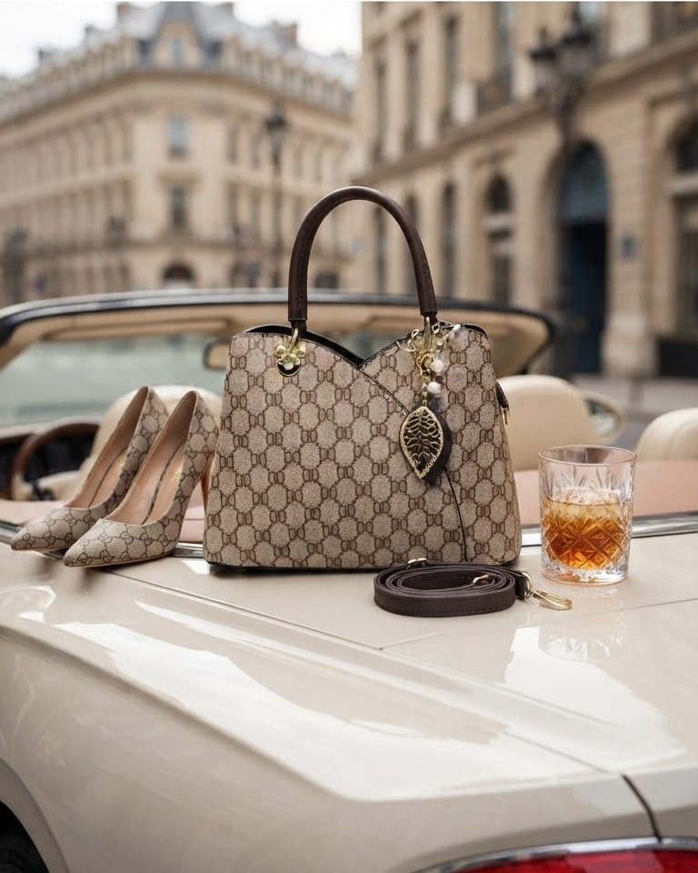 Imported Premium PU Leather Printed Handbag with Long Shoulder Strap in 5 Printed Designs | High-End Stylish Purse for Women