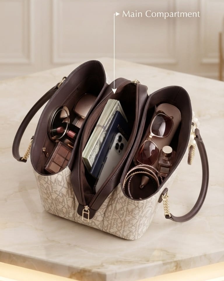 Imported Premium PU Leather Printed Handbag with Long Shoulder Strap in 5 Printed Designs | High-End Stylish Purse for Women