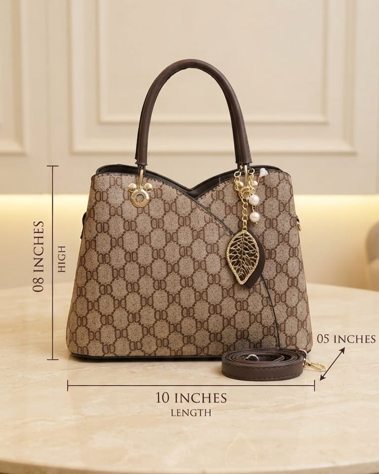 Imported Premium PU Leather Printed Handbag with Long Shoulder Strap in 5 Printed Designs | High-End Stylish Purse for Women