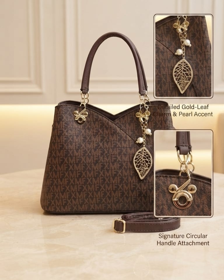 Imported Premium PU Leather Printed Handbag with Long Shoulder Strap in 5 Printed Designs | High-End Stylish Purse for Women