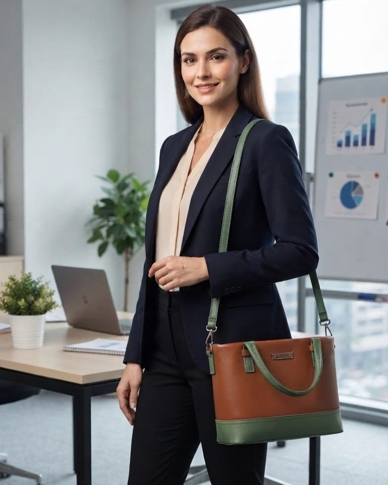 Abc Premium PU Leather Mini Handbag with Long Strap in Tan, Coffee & Cream | High-End Stylish Purse for Women