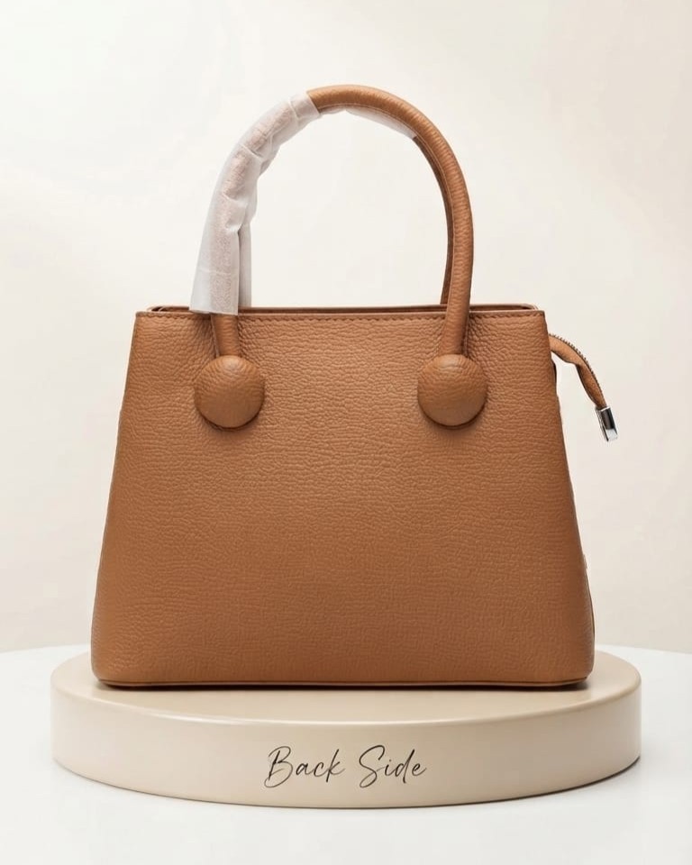 Imported Premium PU Leather Party Wear Handbag with Long Strap in Tan, Light Brown & Black | High-End Evening Purse for Women