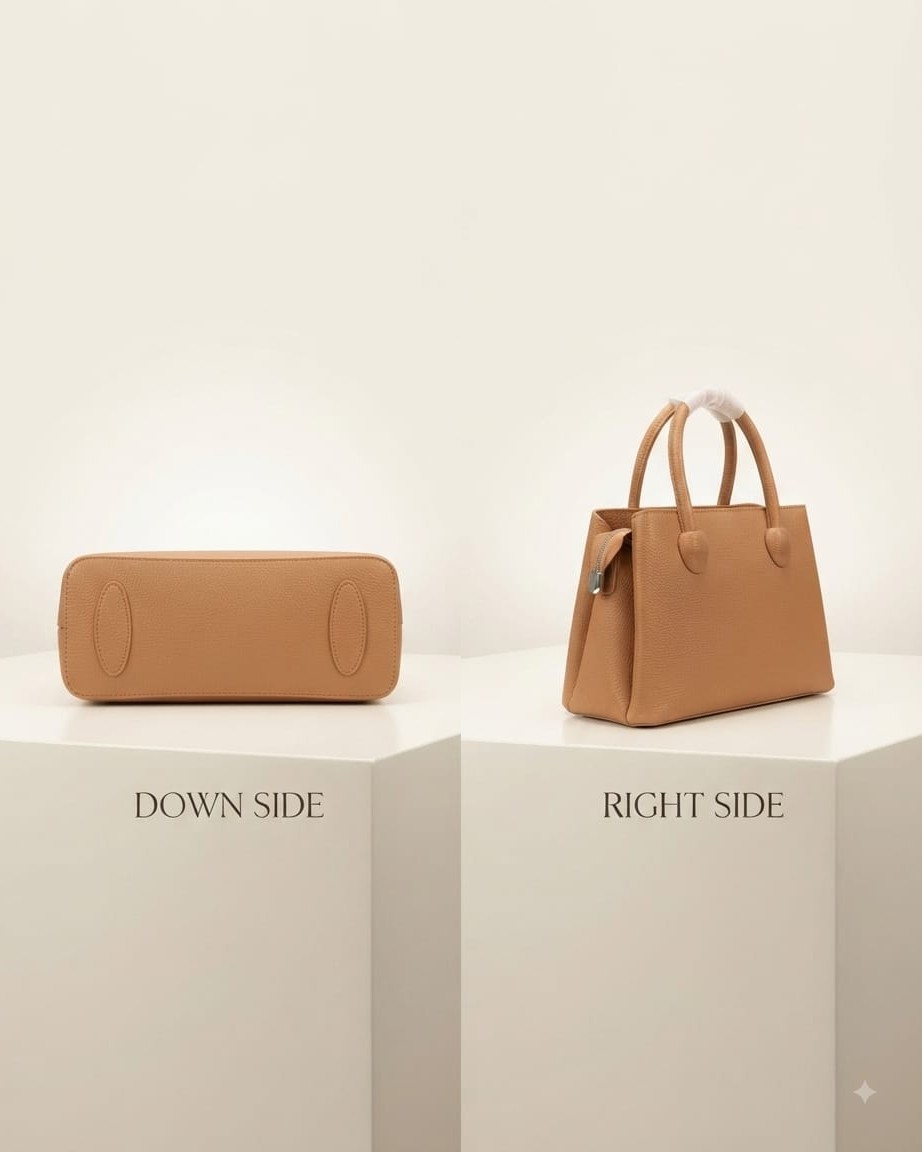 Imported Premium PU Leather Party Wear Handbag with Long Strap in Tan, Light Brown & Black | High-End Evening Purse for Women