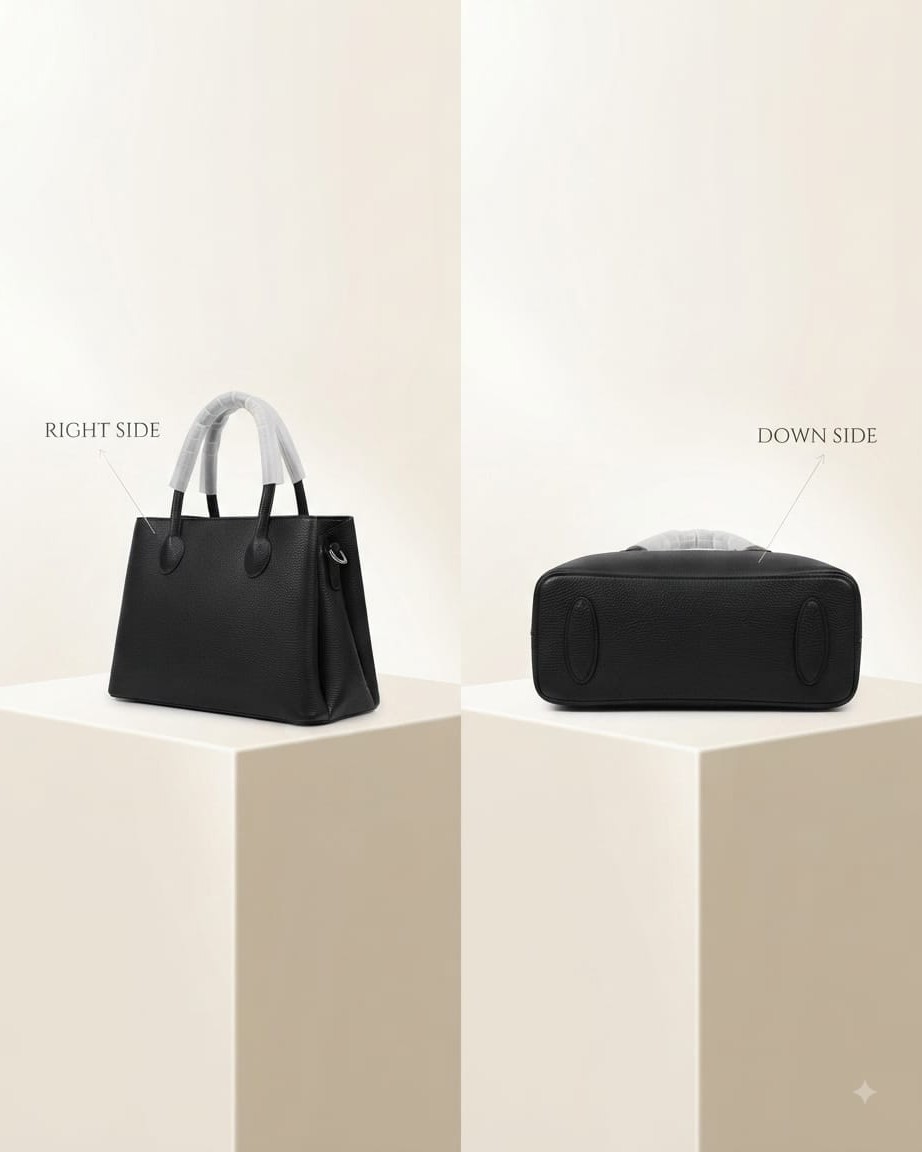 Imported Premium PU Leather Party Wear Handbag with Long Strap in Tan, Light Brown & Black | High-End Evening Purse for Women