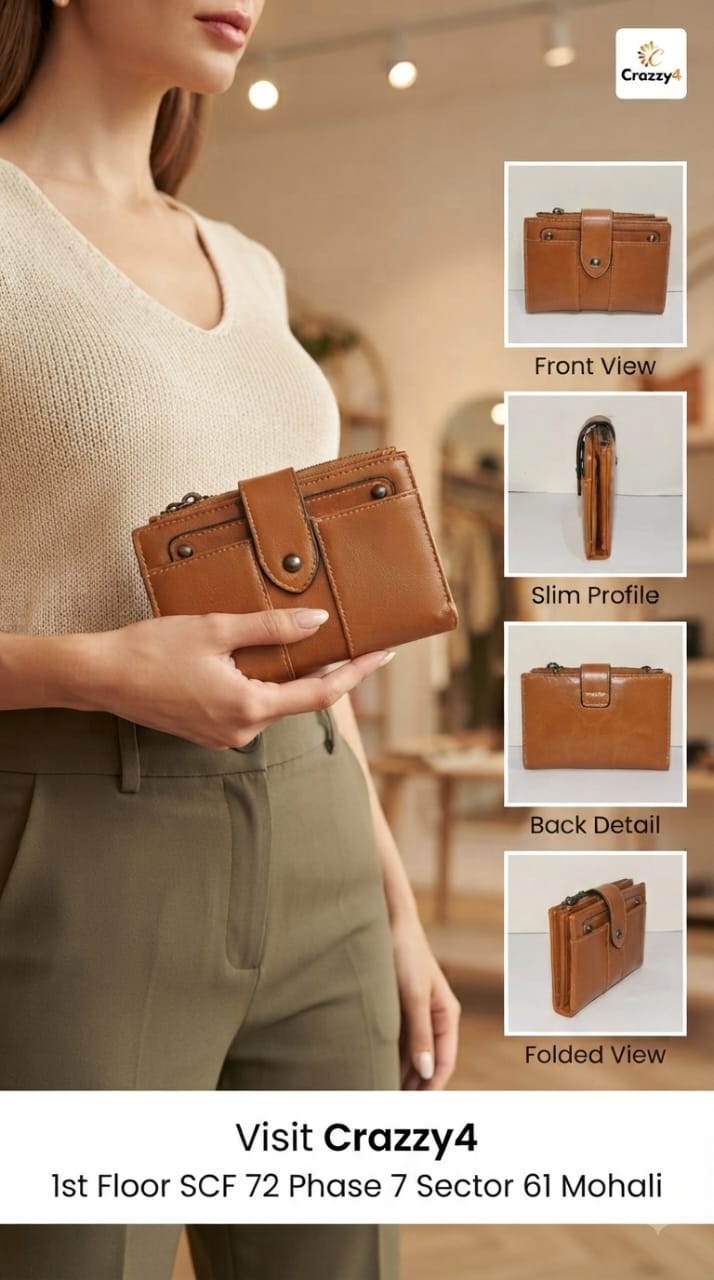 Imported Premium PU Leather Pocket Wallet for Men in Tan, Blue & Brown | Slim Compact Card & Cash Holder