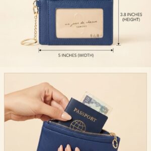 Imported Premium PU Leather Pocket Card Holder Wallet in Blue, Brown, Black & Red | Compact Cash & Coin Holder