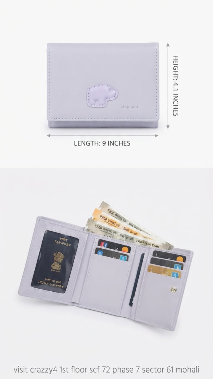 Imported Premium PU Leather Pocket Wallet in Pink, Light Pink, Lavender & Green | Compact Cash & Card Holder