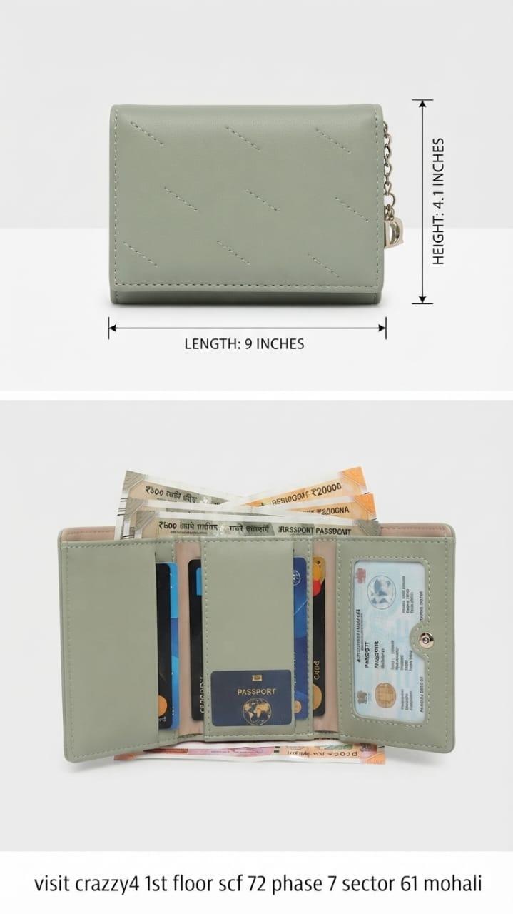 Imported Premium PU Leather Pocket Wallet in Pink, Light Pink, Lavender & Green | Compact Cash & Card Holder
