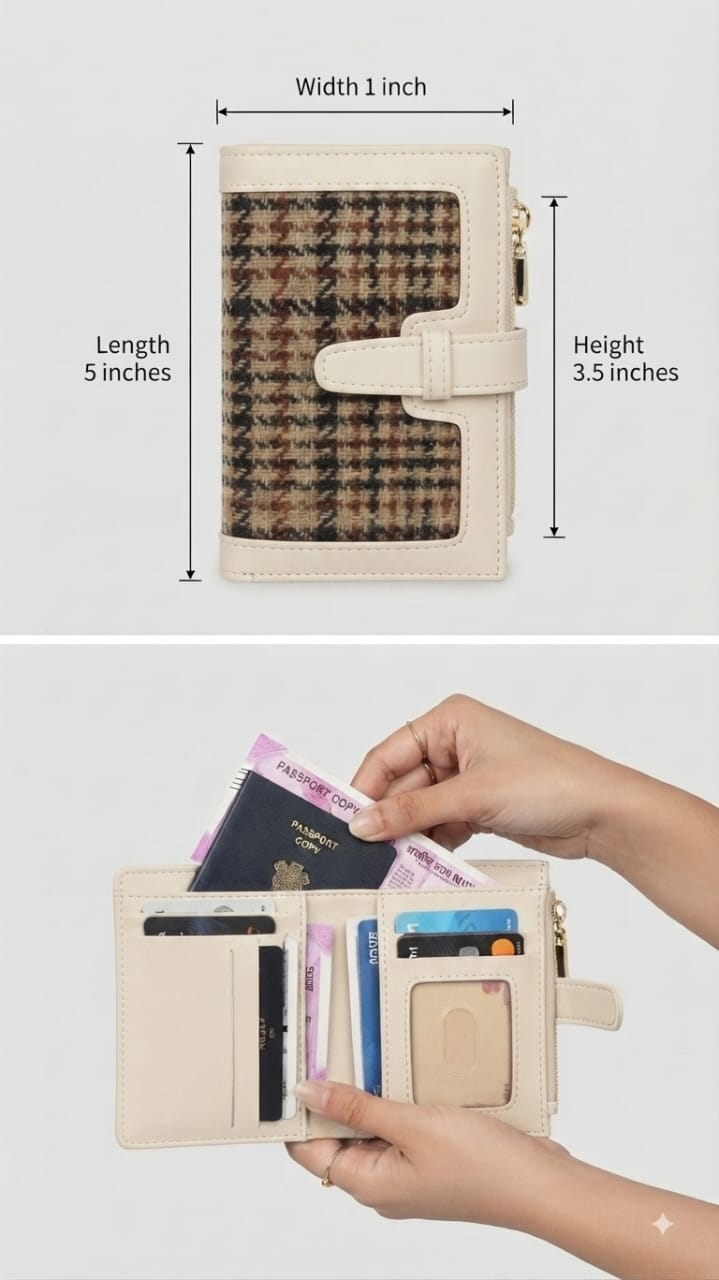 Imported Premium PU Leather Pocket Wallet in Maroon & Light Brown | Compact Cash, Card & Coin Wallet