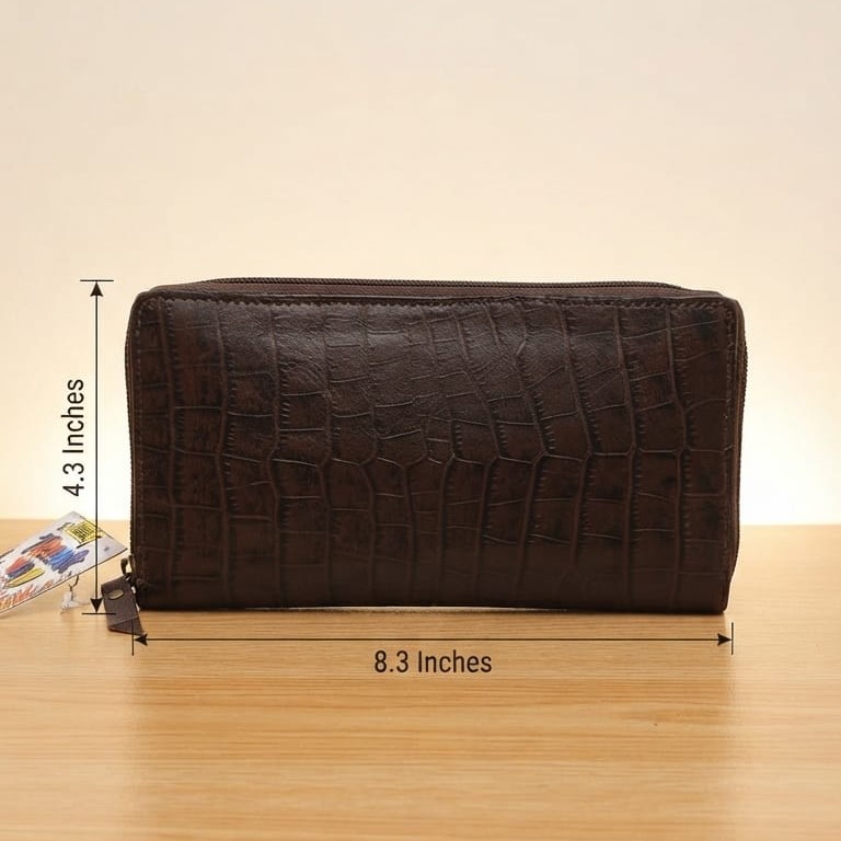 Imported Premium PU Leather Wallet in Black & Dark Brown | Classic Cash, Card & Coin Holder for Men