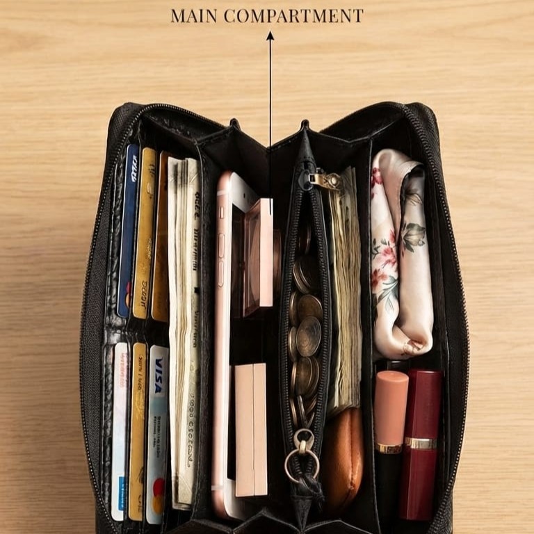 Imported Premium PU Leather Wallet in Black & Dark Brown | Classic Cash, Card & Coin Holder for Men