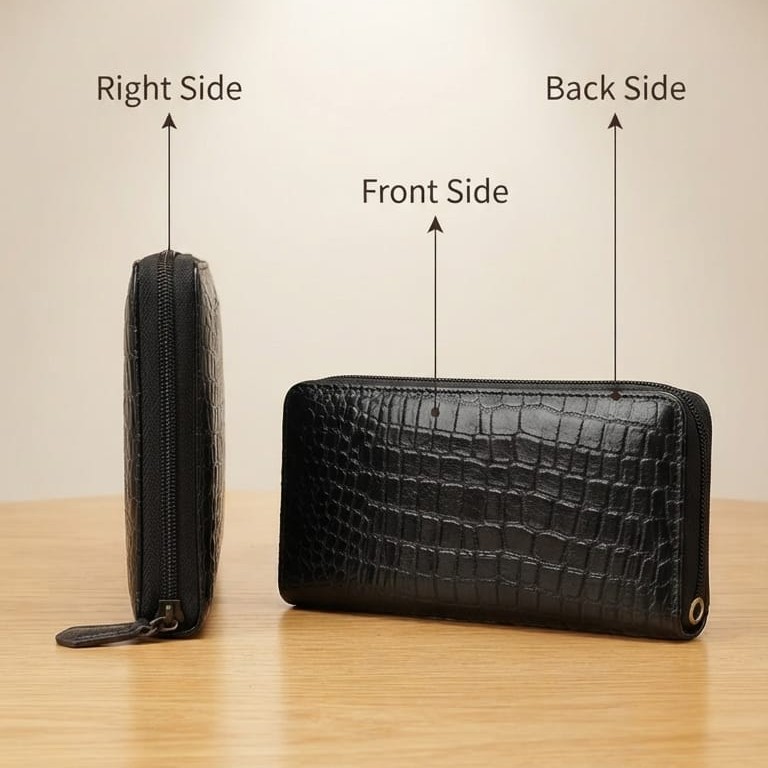 Imported Premium PU Leather Wallet in Black & Dark Brown | Classic Cash, Card & Coin Holder for Men