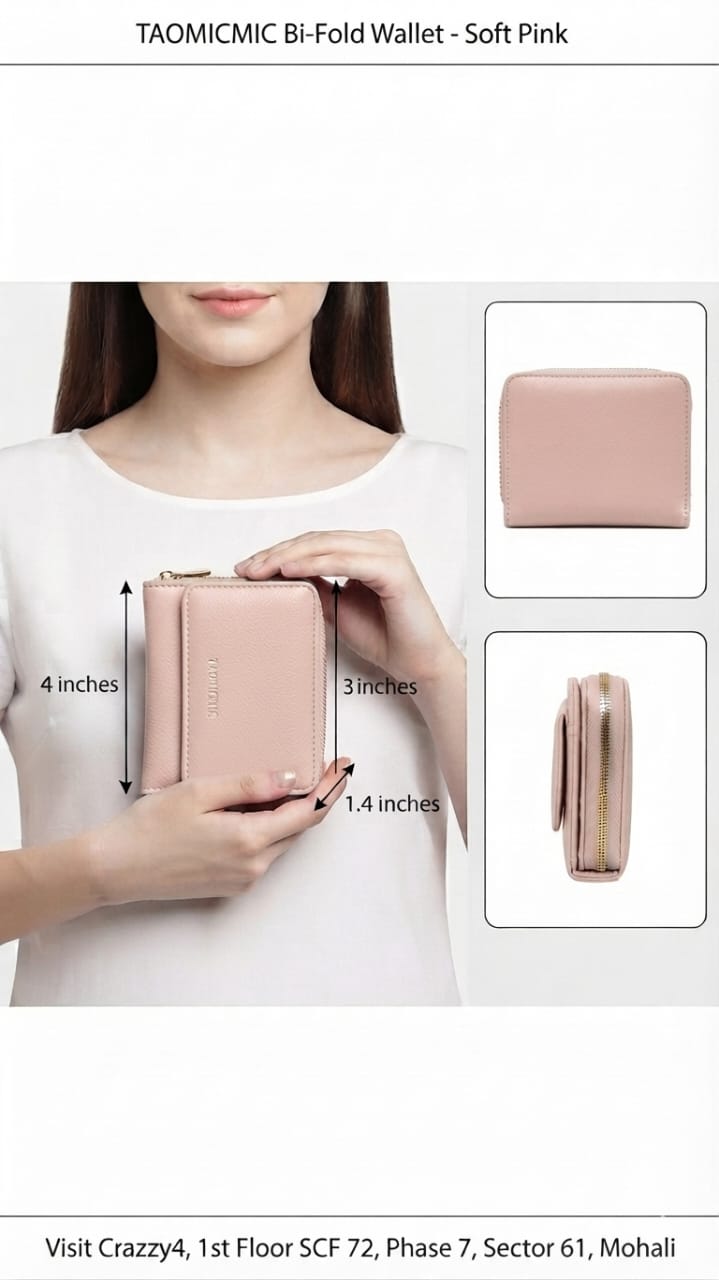 Imported Premium PU Leather Pocket Wallet in Sky Blue, Maroon, Pink & Black | Compact Cash, Card & Coin Wallet