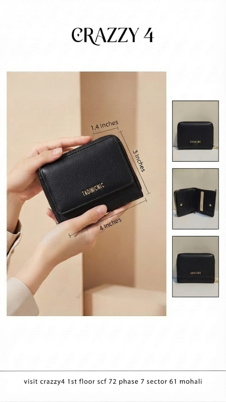 Imported Premium PU Leather Pocket Wallet in Sky Blue, Maroon, Pink & Black | Compact Cash, Card & Coin Wallet