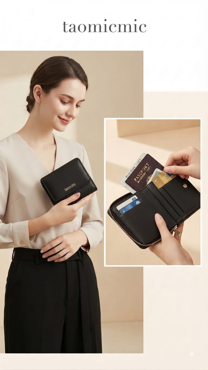 Imported Premium PU Leather Pocket Wallet in Sky Blue, Maroon, Pink & Black | Compact Cash, Card & Coin Wallet