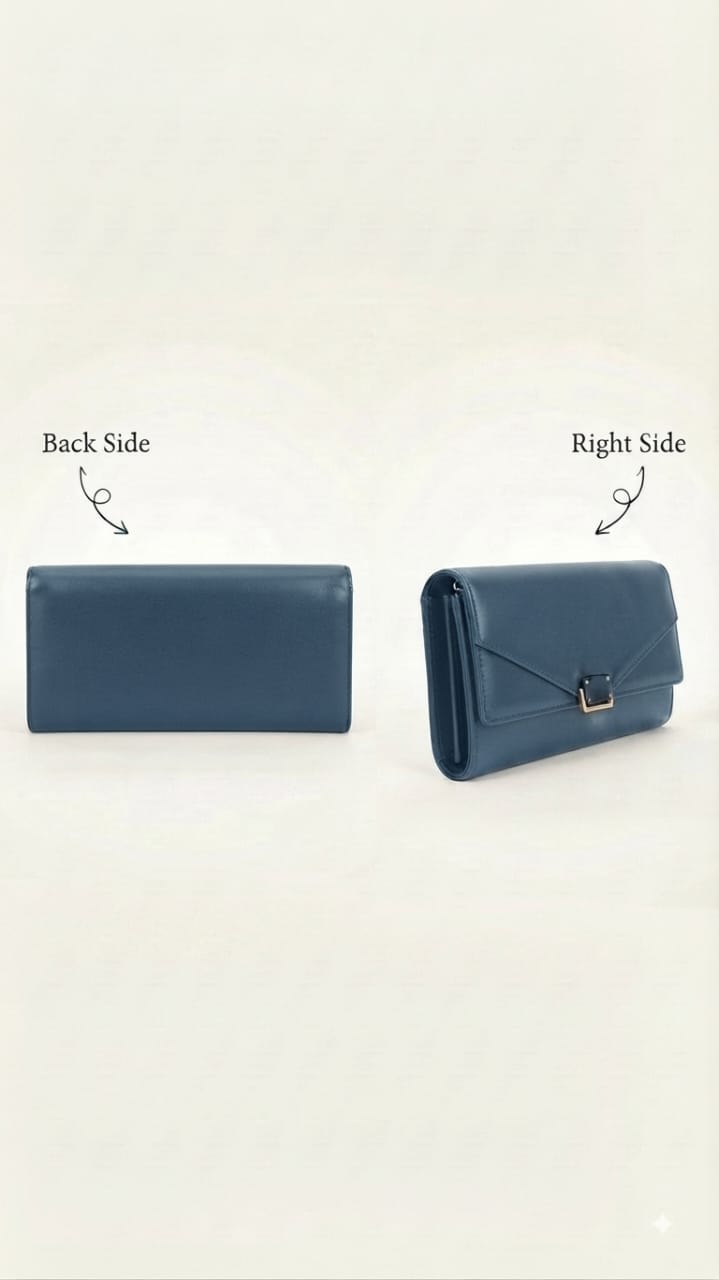 Imported Premium PU Leather Mobile Clutch Wallet in Blue, Green, Brown & Black | Compact Smartphone, Cash, Card & Coin Purse