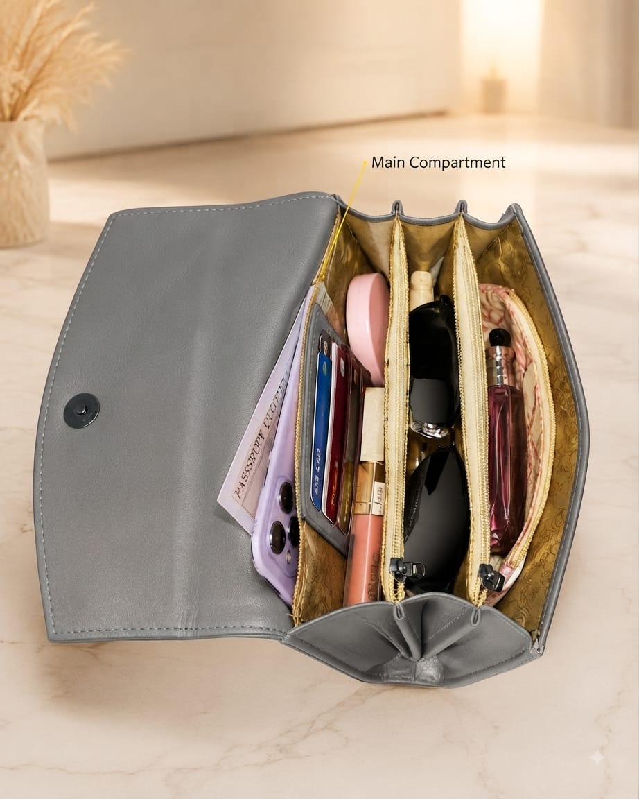 Flauntit Premium PU Leather Hand Clutch Wallet in Black, Cherry, Gray & Brown | Compact Smartphone, Cash, Card & Coin Purse
