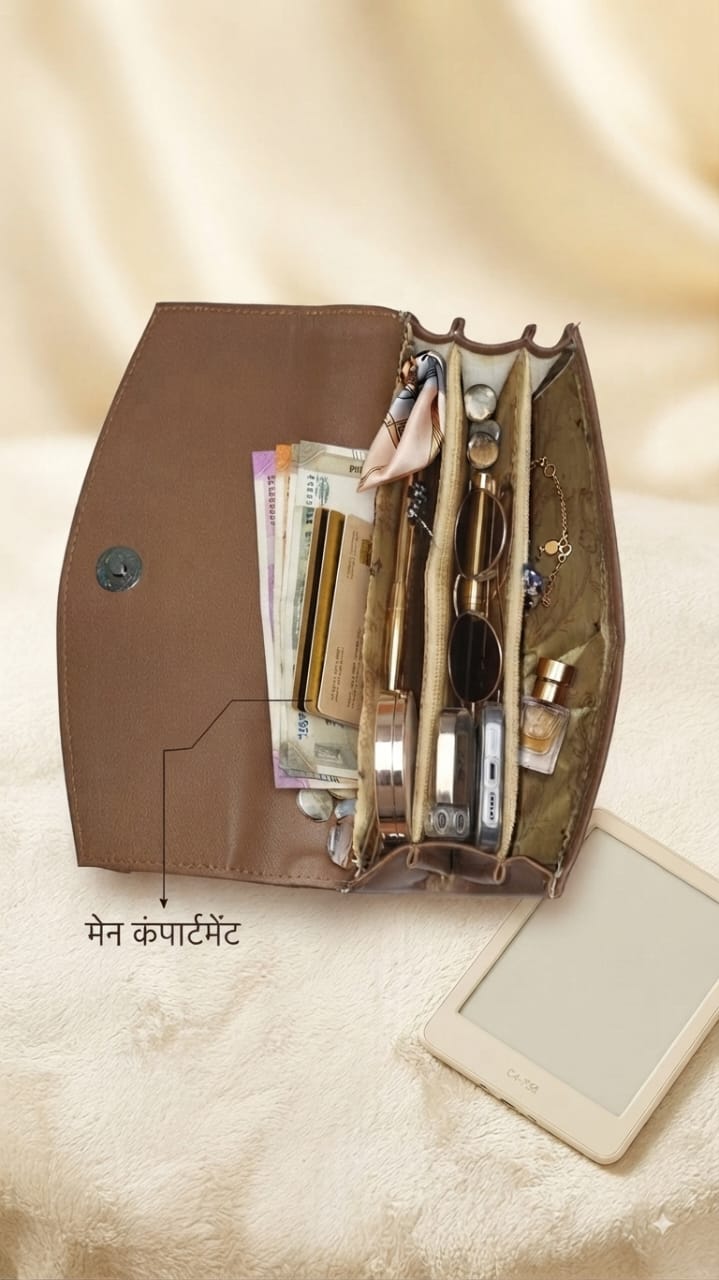 Flauntit Premium PU Leather Hand Clutch Wallet in Black, Cherry, Gray & Brown | Compact Smartphone, Cash, Card & Coin Purse
