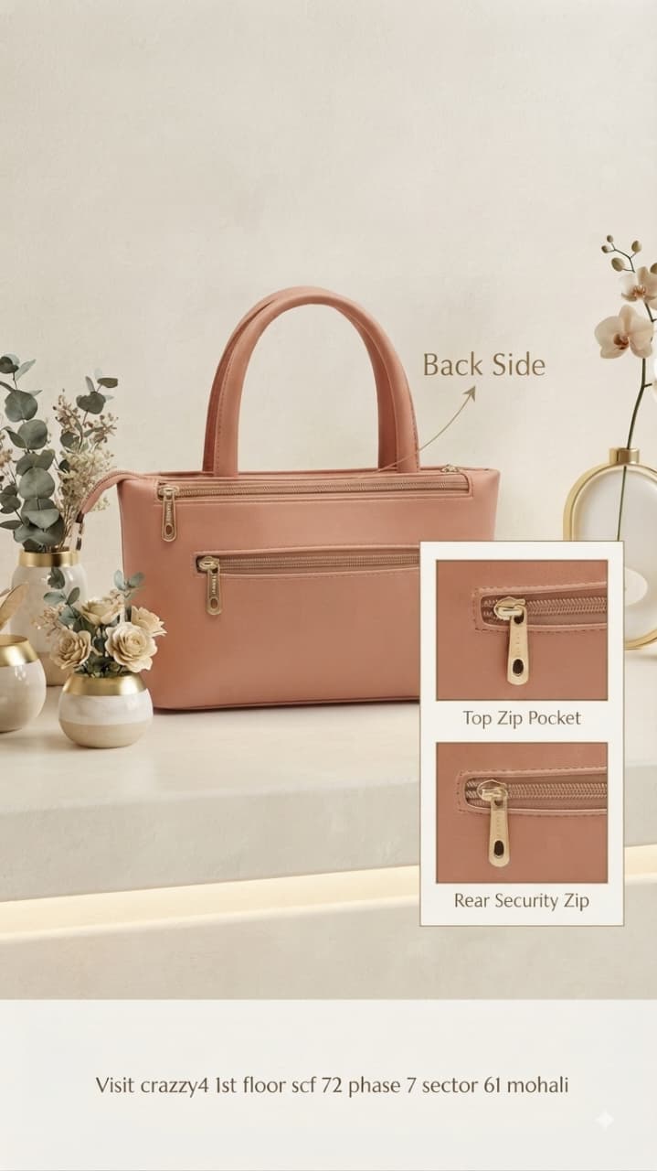 Abc Premium PU Leather Mini Handbag in Pink, Black & Green | Compact Smartphone, Cash & Card Purse
