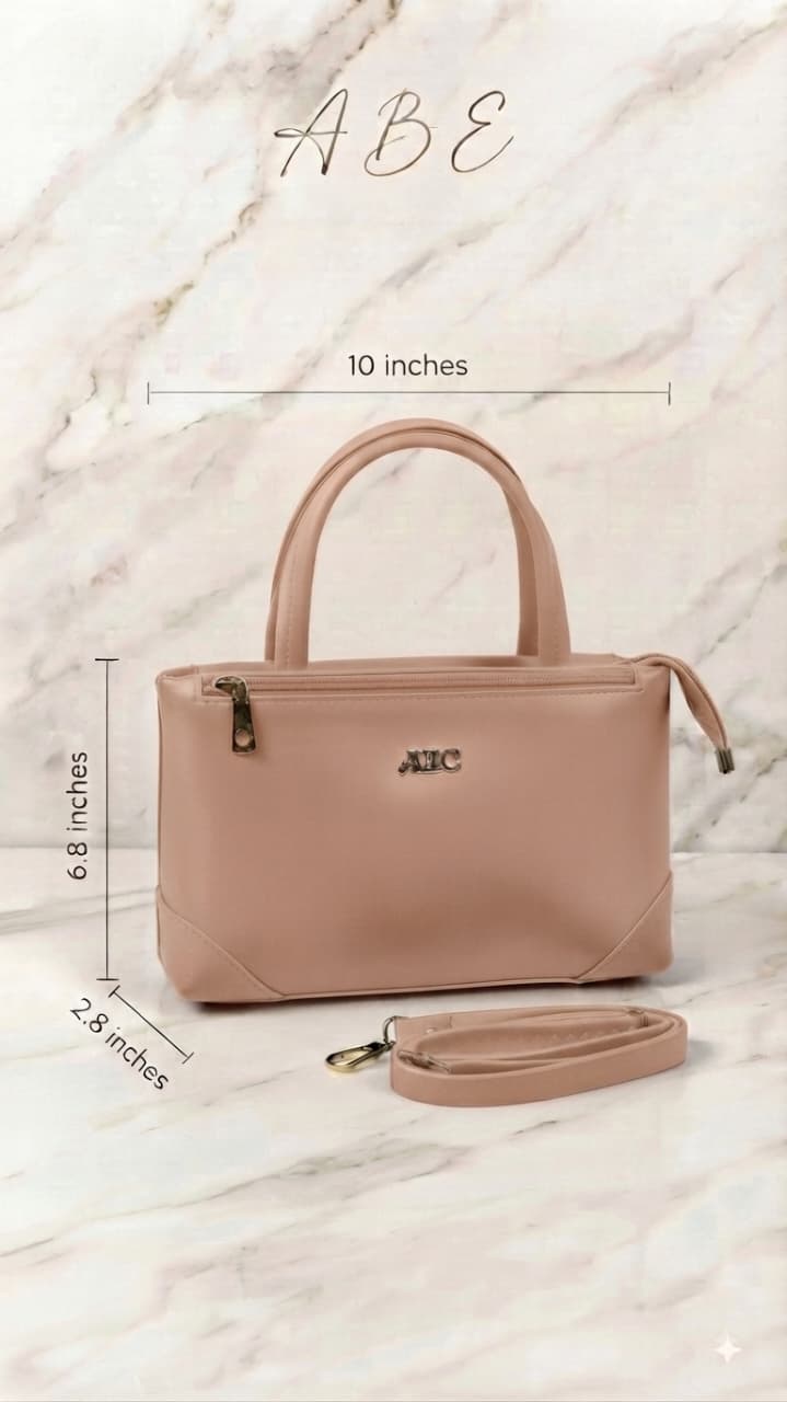 Abc Premium PU Leather Mini Handbag in Pink, Black & Green | Compact Smartphone, Cash & Card Purse