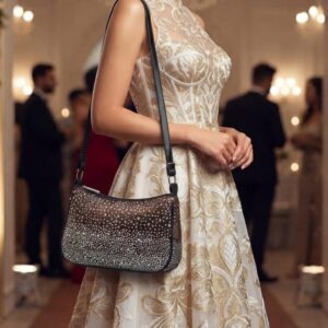 Imported Premium PU Leather Party Wear Handbag in Dark Copper | Luxury Smartphone, Cash, Card & Coin Evening Purse